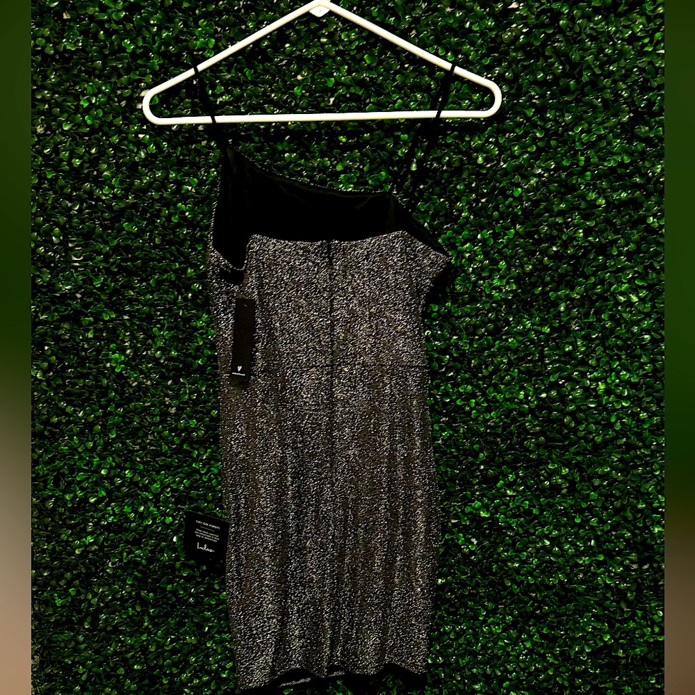 LULU'S Take Me Anywhere Silver Sparkly Asymmetrical Bodycon Mini Dress - Picture 6 of 15